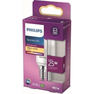 Philips 8718699771959 LED žiarovka 1x3,2W E14 250lm 2700K teplá biela, matná biela, do chladničky