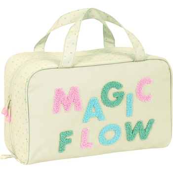Glow Lab Ученически несесер Glow Lab Magic flow Бежов (31 x 14 x 19 cm)