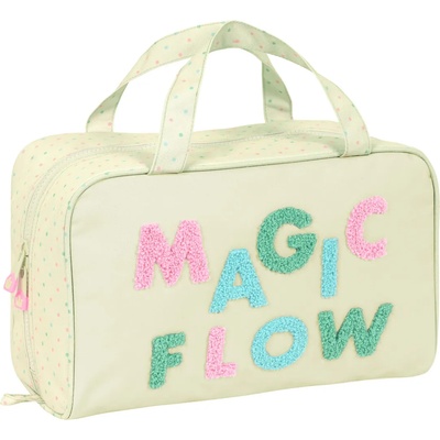 Glow Lab Ученически несесер Glow Lab Magic flow Бежов (31 x 14 x 19 cm)