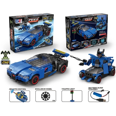 Armtoys ДЕТСКИ КОНСТРУКТОР КОЛА С Р/К И АКУМ. 220 Ч. СИН