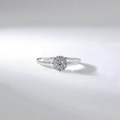 Lillian Vassago Zásnubní Prsten s diamanty bílé zlato LLV59 DR126W