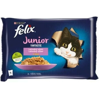 Felix Fantastic vrecko mp junior kura + losos 4x85 g