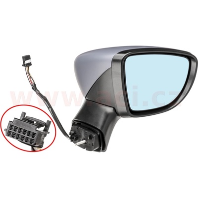 17- zpětné zrcátko el. ovládané vyhřívané s tepl. čidlem pro lak (9 pinů) P 4384808