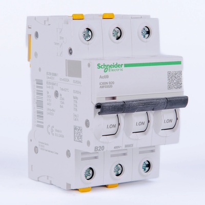 Schneider Electric 3P B20A iC60N 6kA AC/DC A9F03320