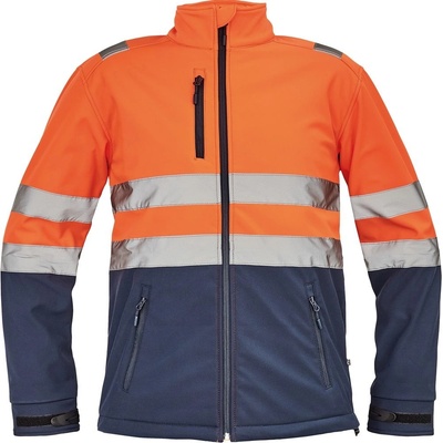 Cerva GRANADA HV softshellová bunda oranžová/navy