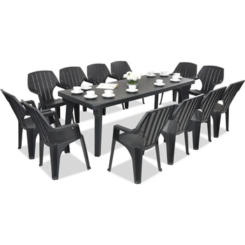 BICA Градински мебели Bergen/Alta за 12 души (BC437ANT-12xBC28ANT)