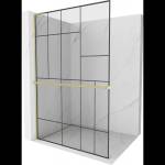 Mexen Kioto+ L душ кабина с рафт Walk-in 70 x 200 cm, черен модел, златисто четковано - 800-070-123-55-78 (800-070-123-55-78)