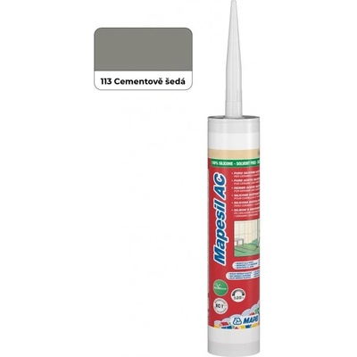 Mapesil AC 113 Tmel silikonový 310 g cementově šedá