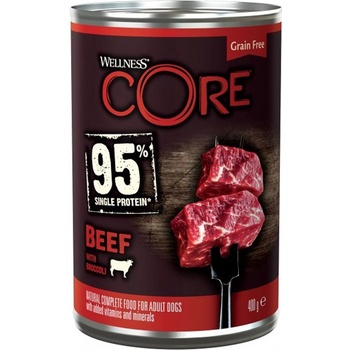 Wellness Core 95% hovězí & brokolice 400 g
