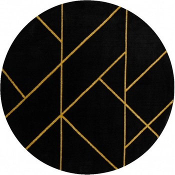 Dywany Łuszczów Emerald geometric 1012 Black and gold Čierna