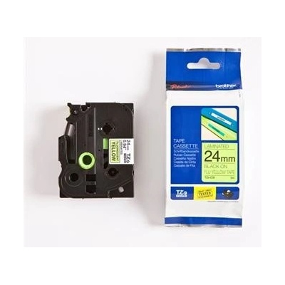 páska BROTHER TZC51 čierne písmo, fluorescenčná žltá páska Tape (24mm) (TZEC51)