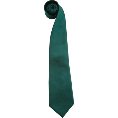 Premier Workwear Kravata s jemným vzorom fľaškovo zelená