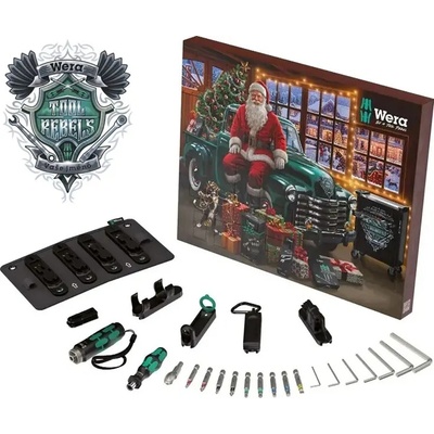 Wera 136614 Adventný kalendár 2026 s náradím Vianočná 24 dielov