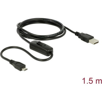 Delock 84803 USB 2.0 USB-A zástrčka USB Micro-B zástrčka 1,5m černý
