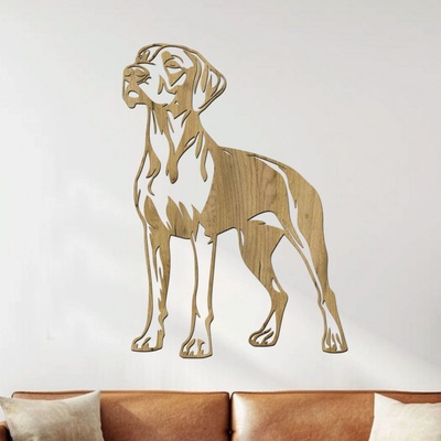 dřevo života Dřevěný obraz Anglický Pointer Rozměry (cm): 43x60, Zvolte barvu dekoru: Dub zlatý