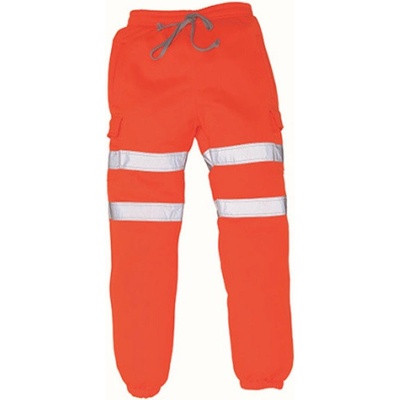 Yoko reflexní pracovní tepláky HV016T Fluorescent Orange