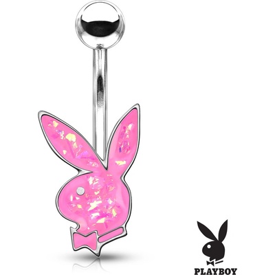 Steel Edge piercing do pupku Playboy 006S Ružová