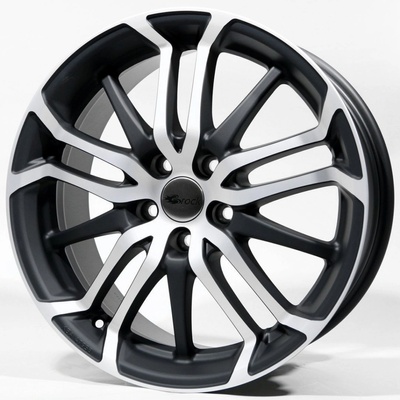 Brock B26 7,5x17 5x115 ET38 matt black polished