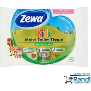  Влажна тоалетна хартия Zewa Kids 42бр
