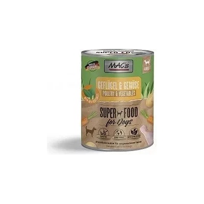 MACs Dog Poultry Vegetables - Пълноценна консервирана храна за кучета с птиче месо и зеленчуци, 400гр