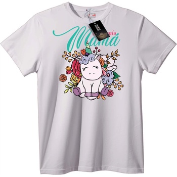NOONEBRAND Тениска 'Мама Еднорог' - 2XL, White