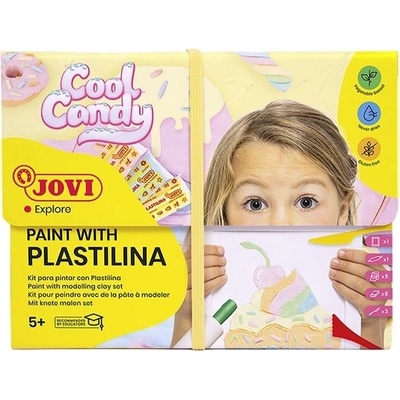 JOVI Пластилин за деца Cool Candy 8 x 50 g