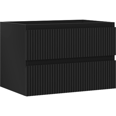 Mexen Rivel баня шкаф под мивка 70 см, 2 чекмеджета, оребрен , черен мат - 91A20-07047-2-BFF71 (91A20-07047-2-BFF71)