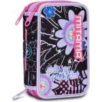 Mitama Flower Fashion ученически несесер с 3 ципа, ПЪЛЕН