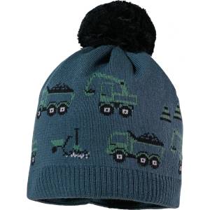 maximo Зимна шапка (beanie) maximo Mini Boys' Beanie with Pom-pom Beanie - Dark Slate - размер 49-51 cm (904-5112-0213)