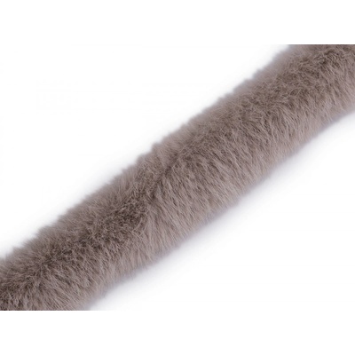 Všívacia odevná / dekoračná kožušina okrúhla šírka 3 cm - 1 m 3 béžová svetlá