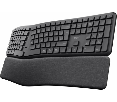 Trust Keyra Ergonomic Multidevice Wireless Keyboard 25459
