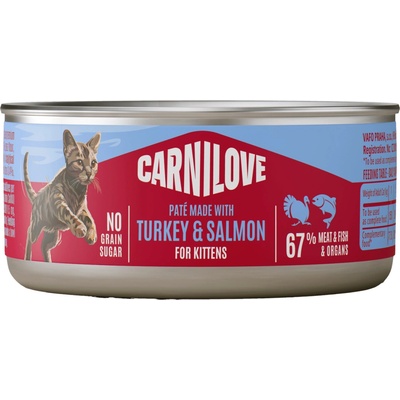 Carnilove Cat konzerva Paté Krůta a losos pre koťata 100 g