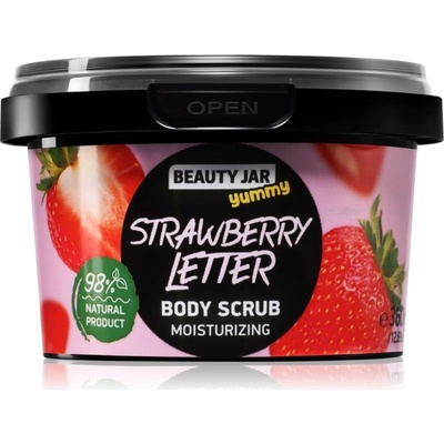 Beauty Jar Yummy jemný peeling s hydratačním účinkem strawberry letter 360 g