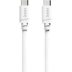 Hama Кабел HAMA-201809, от USB-C(м) към USB-C(м), 2m, 60W, бял (HAMA-201809)