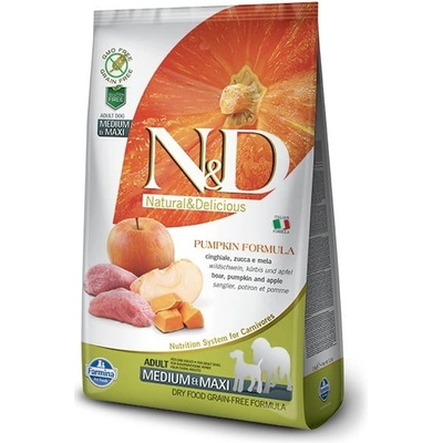 N&D Grain Free Pumpkin Adult Medium & Maxi boar & apple 3 x 12 kg