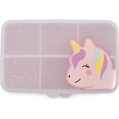 Melii Кутия за закуски Melii - Unicorn, с 6 отделения, розовa (ML19272)