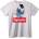 NOONEBRAND Тениска Стич Supreme стрийтуер - S, White