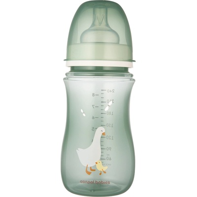 Canpol babies Антиколик шише с широко гърло Canpol - Easy Start, Goose, 240 ml (35/245C)
