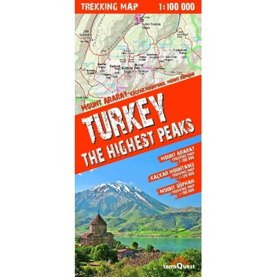 Turecko nejvyšší vrcholy Turkey 1:100t trekkingová mapa TQ