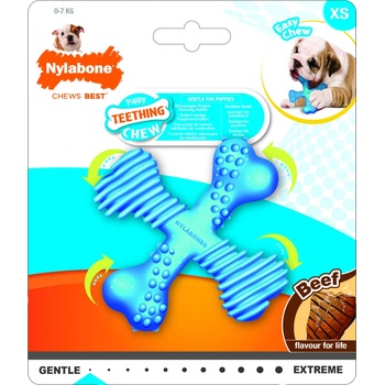 Nylabone Puppy Teething X Bone Beef S