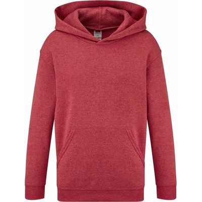 Fruit of the Loom F.O.L. Classic Kids Hooded Sweat vintage heather red