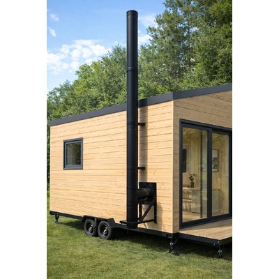 Komíny CZ set komínu pro Tiny House 150 mm 3,5 m černý