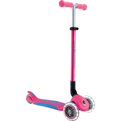 Globber Primo Foldable Plus Lights V2 růžovo mordá
