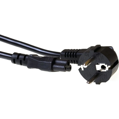 ACT Powercord захранващ кабел с щекер Schuko CEE 7/7 (ъглов) - C5 IEC, 5 м, черен, AK5163 (AK5163)