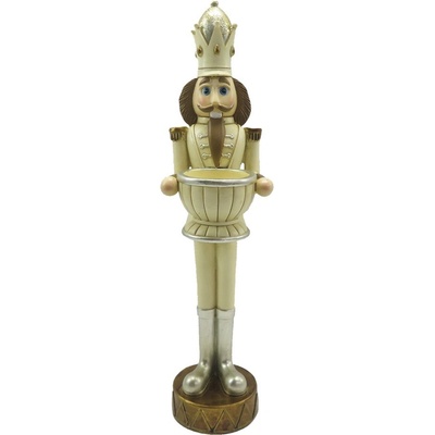 Vánoční dekorace Socha Louskáček Béžová Hnědá 9*7*30 cm – 9x7x30 cm