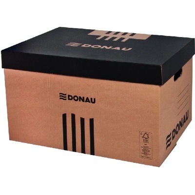 DONAU Контейнер за архивиране на кутии DONAU 545x363x317 mm с подвижен връх кафяв U7666301FSC-02 (U7666301FSC-02)