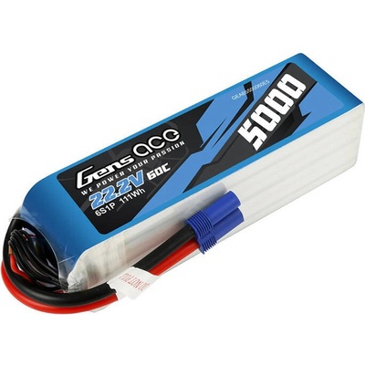 GENS ACE 5000MAH 22.2V 60C 6S1P LIPO BATTERY PACK