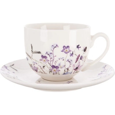 Orion Бяла/лилава порцеланова чаша 280 ml Louka - Orion (132213)
