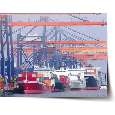Sablio Plagát Lode v prístave - 60x40 cm