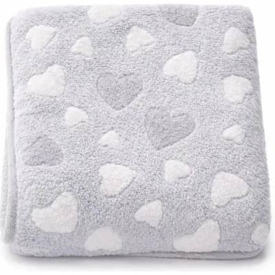 New Baby Dětská deka heart grey
